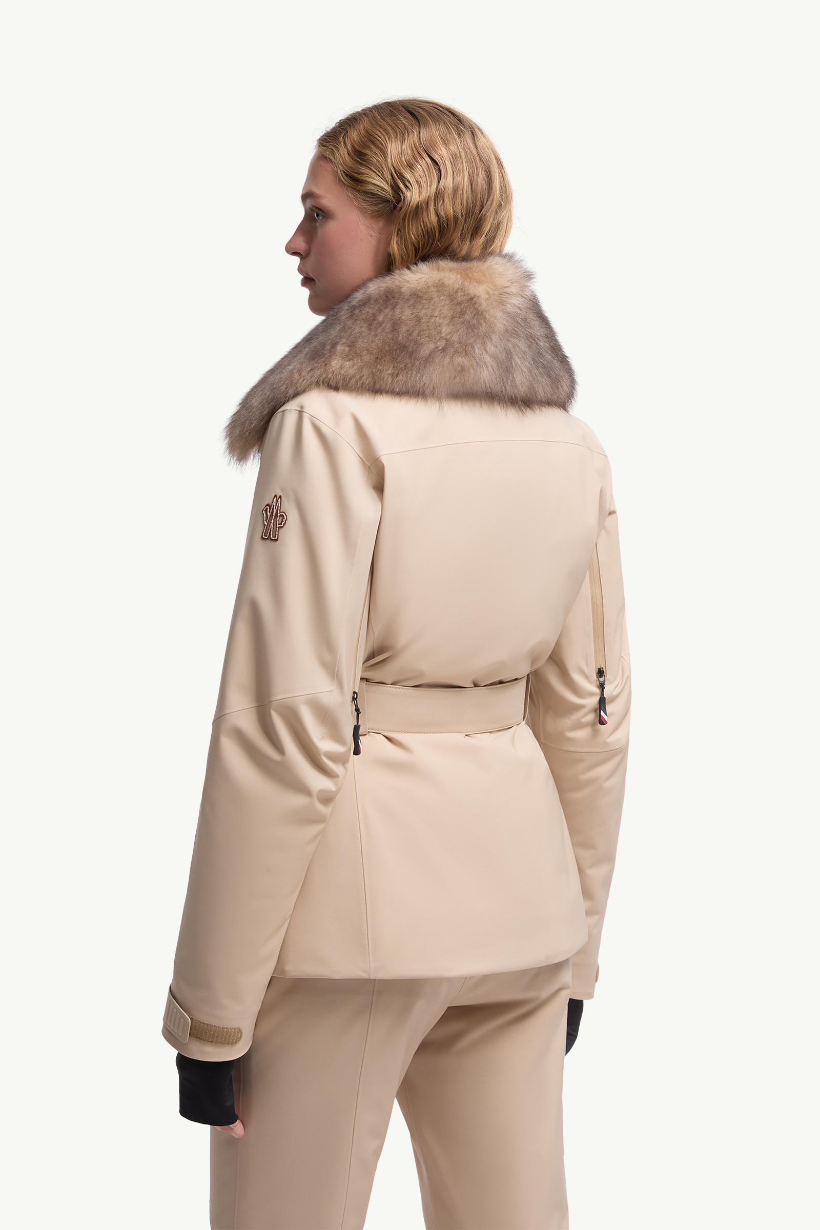 Vizelles Shearling-Trimmed Ski Jacket Women Light Beige Moncler 4