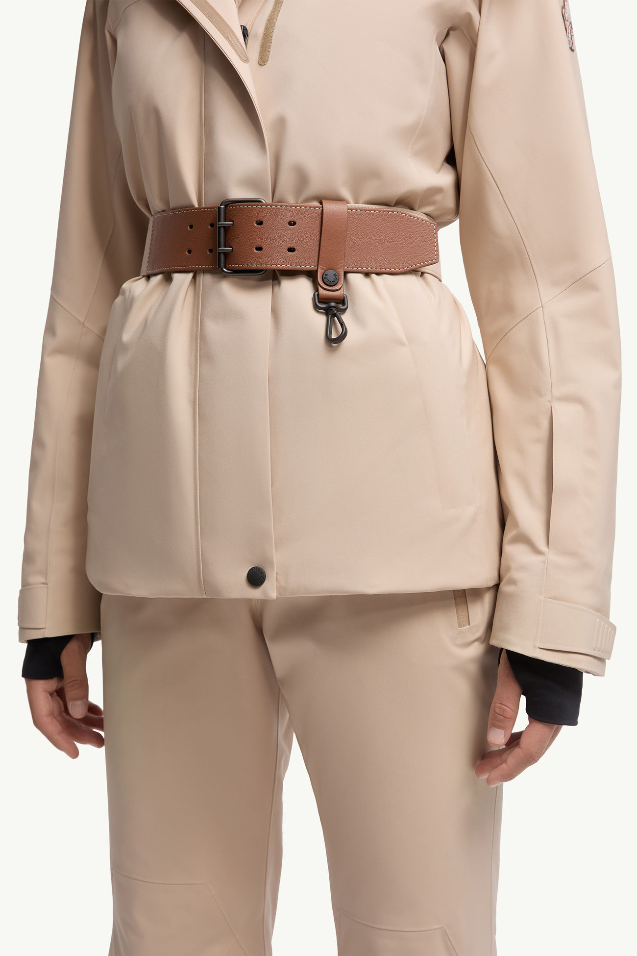Vizelles Skijacke mit Shearling-Besatz Damen Hellbeige Moncler 5