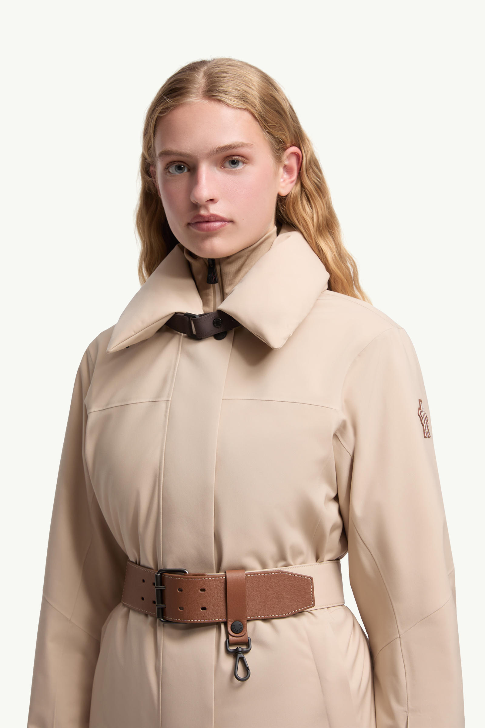 Vizelles Shearling-Trimmed Ski Jacket Women Light Beige Moncler 7