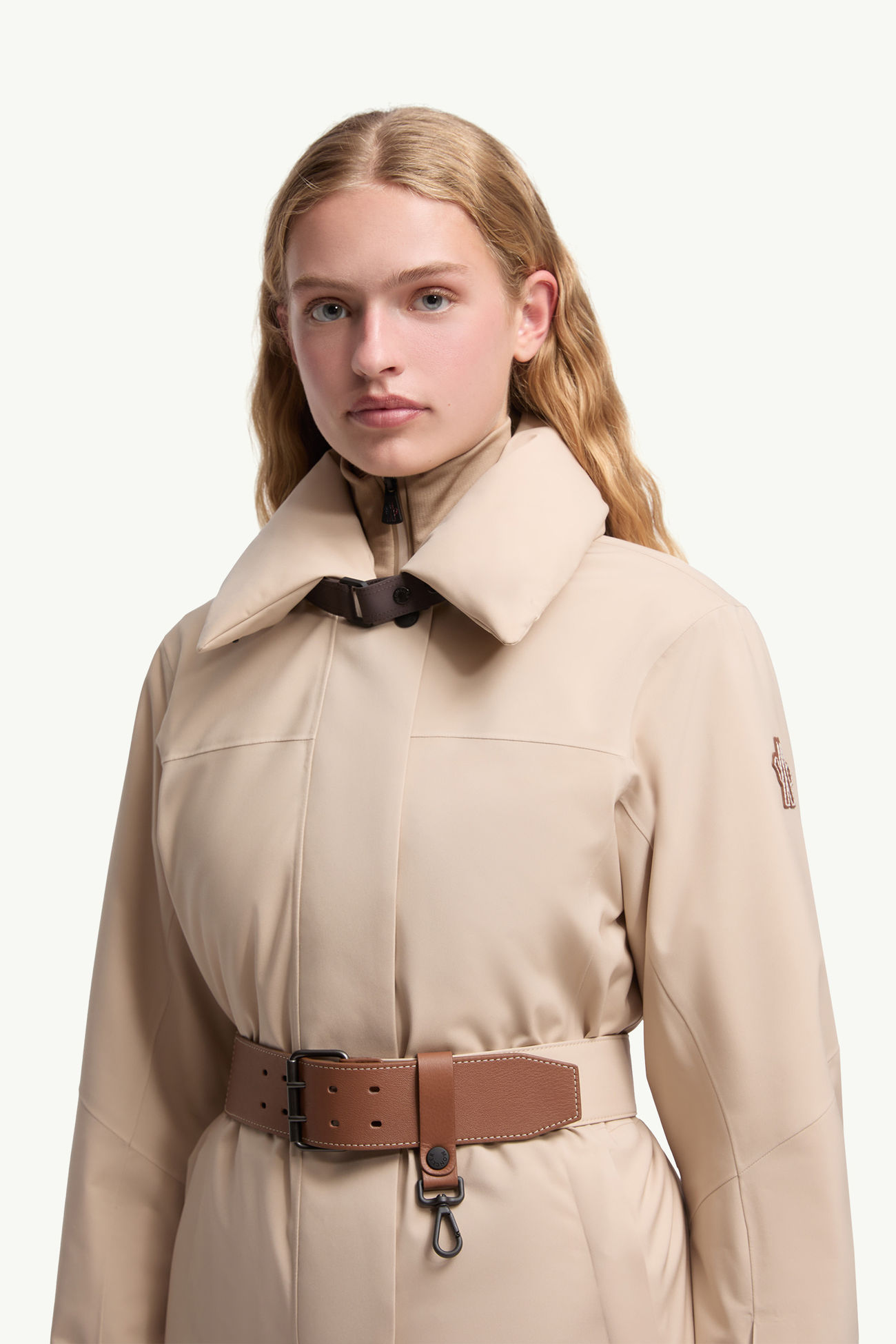 Vizelles羔羊毛飾邊滑雪外套 女士 淺米色 Moncler 7