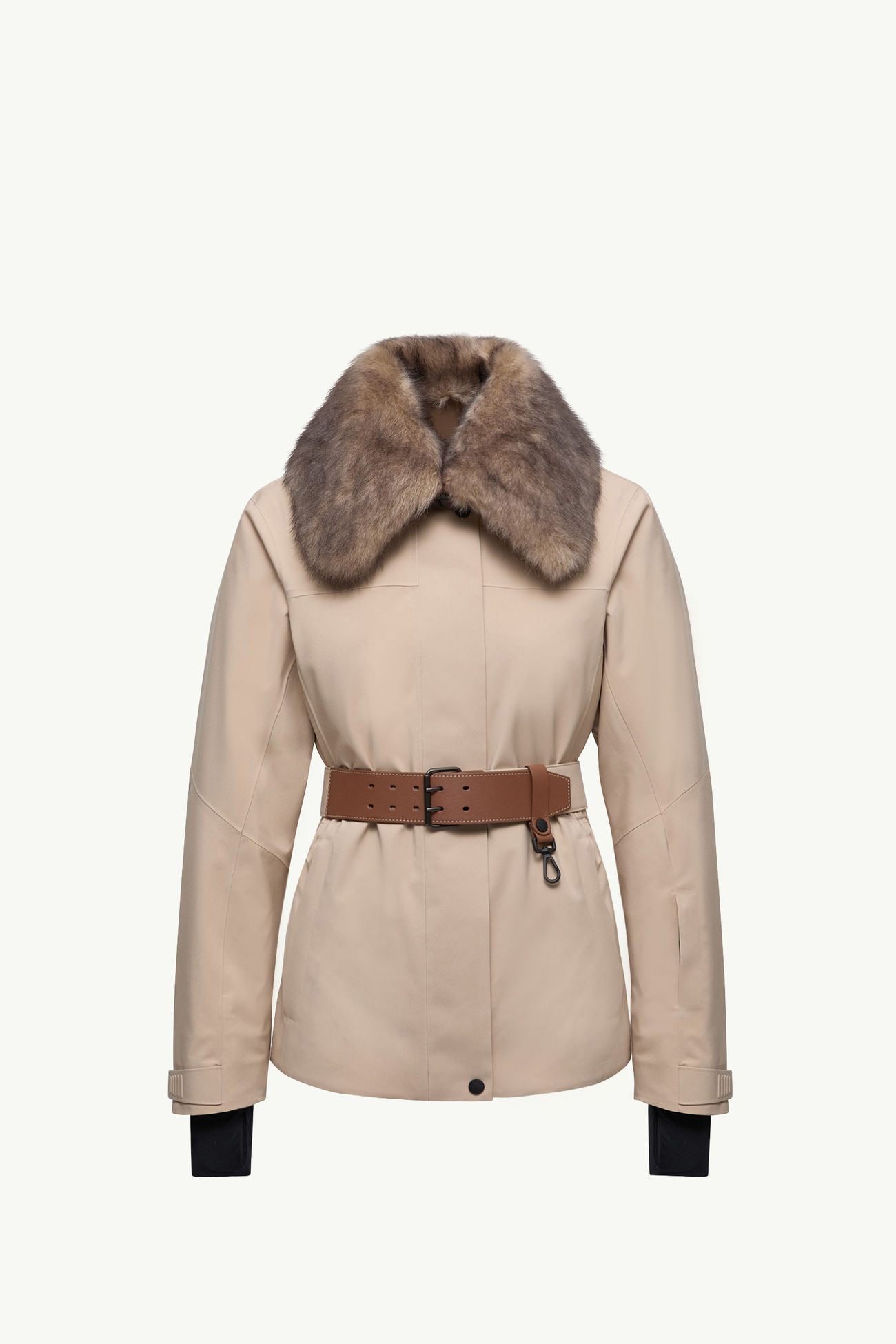 Vizelles女士羊毛饰边滑雪夹克外套 女士 浅米色 Moncler 2