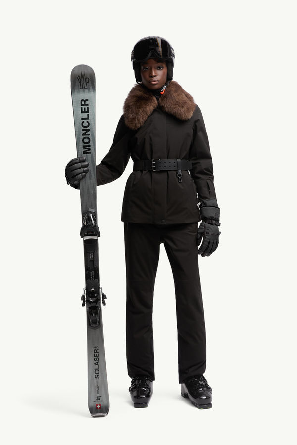 Vizelles Shearling-Trimmed Ski Jacket Women Black Moncler 0
