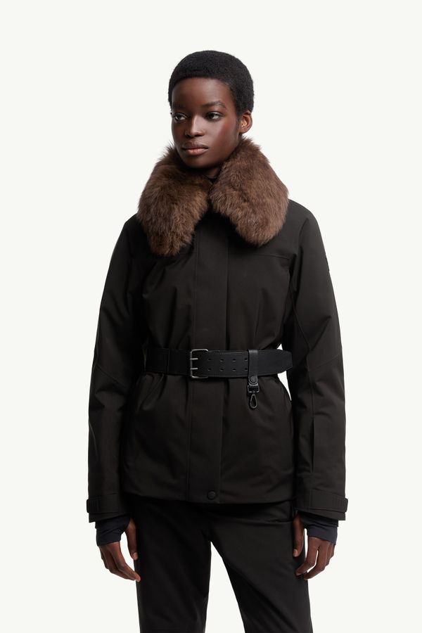Vizelles Shearling-Trimmed Ski Jacket Women Black Moncler 3