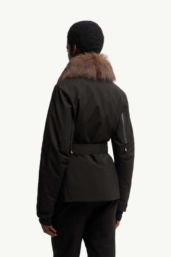 Vizelles Shearling-Trimmed Ski Jacket Women Black Moncler 4