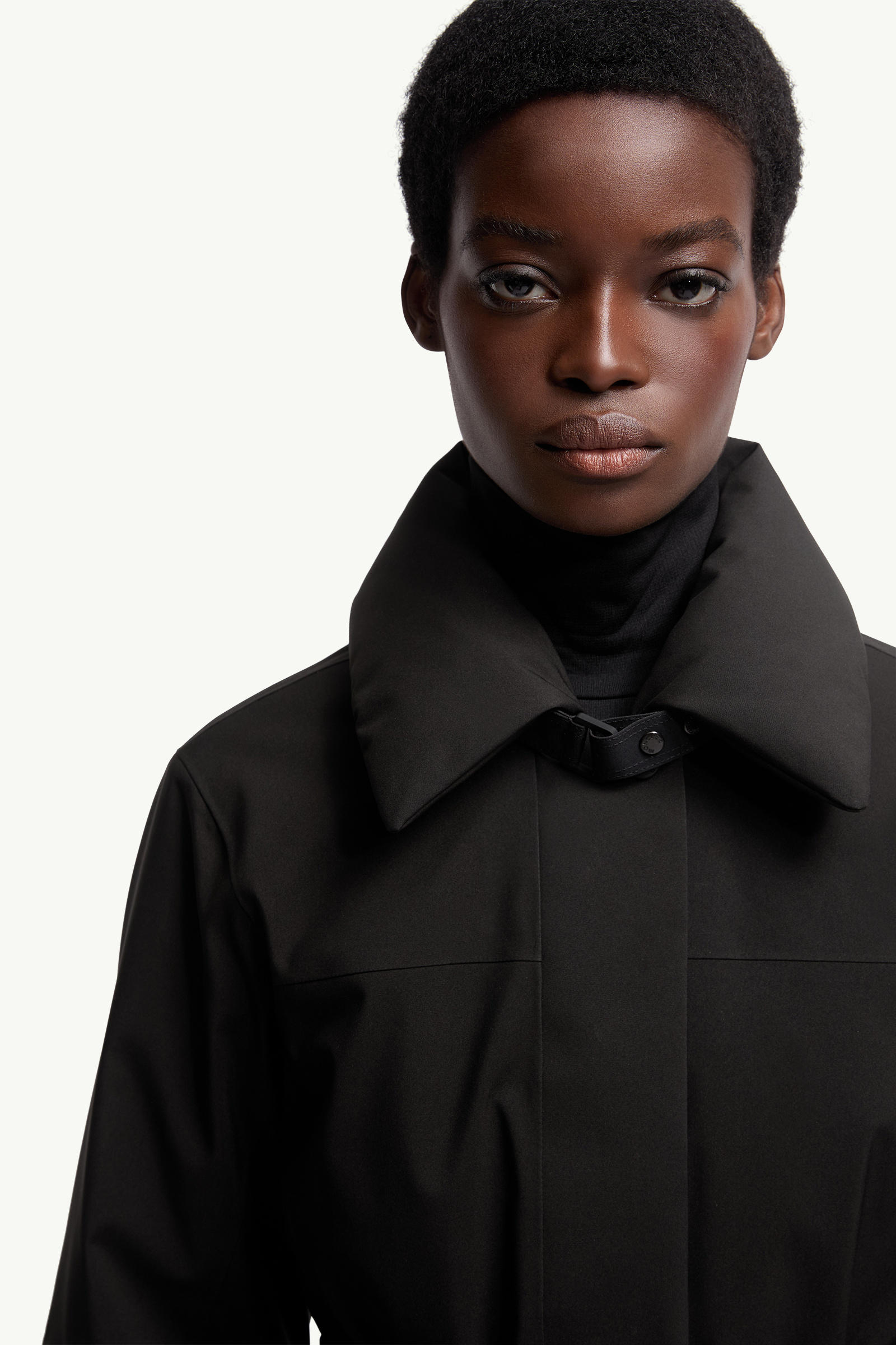 Chaqueta de esquí con ribete de lana de oveja Vizelles Mujer Negro Moncler 7