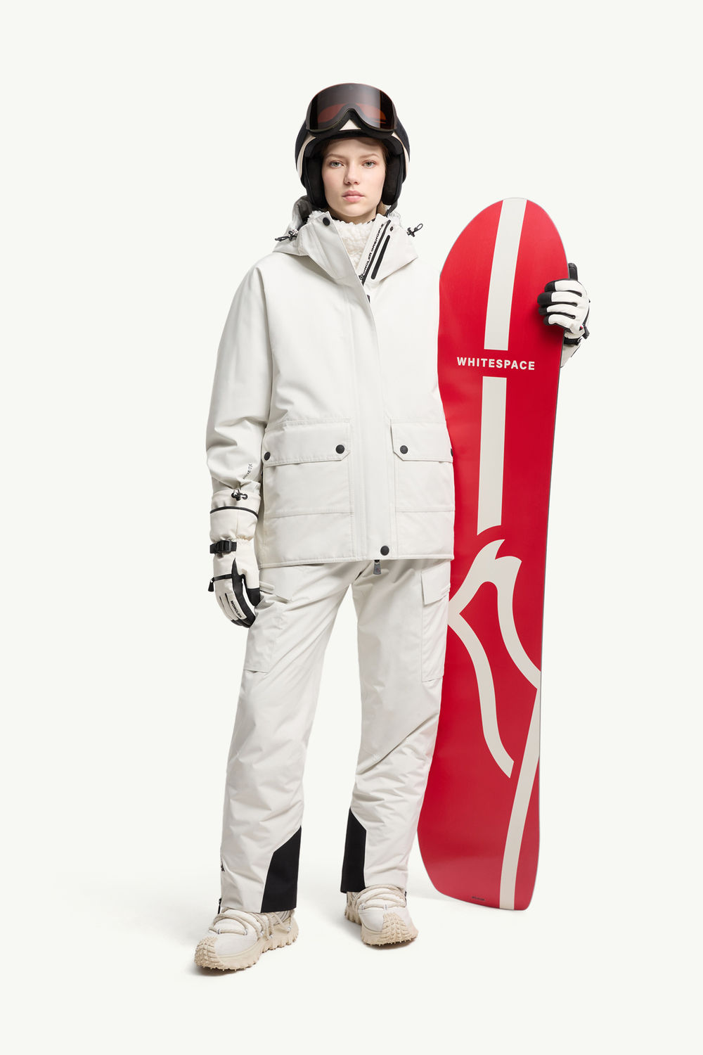 Bwindi GORE-TEX男士连帽滑雪夹克外套 女士 白色 Moncler 0