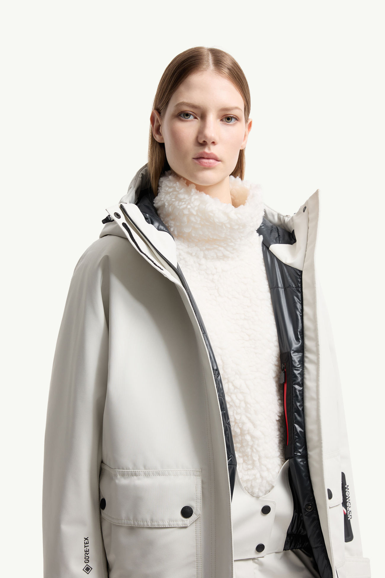 Bwindi Hooded GORE-TEX Ski Jacket Women White Moncler 5