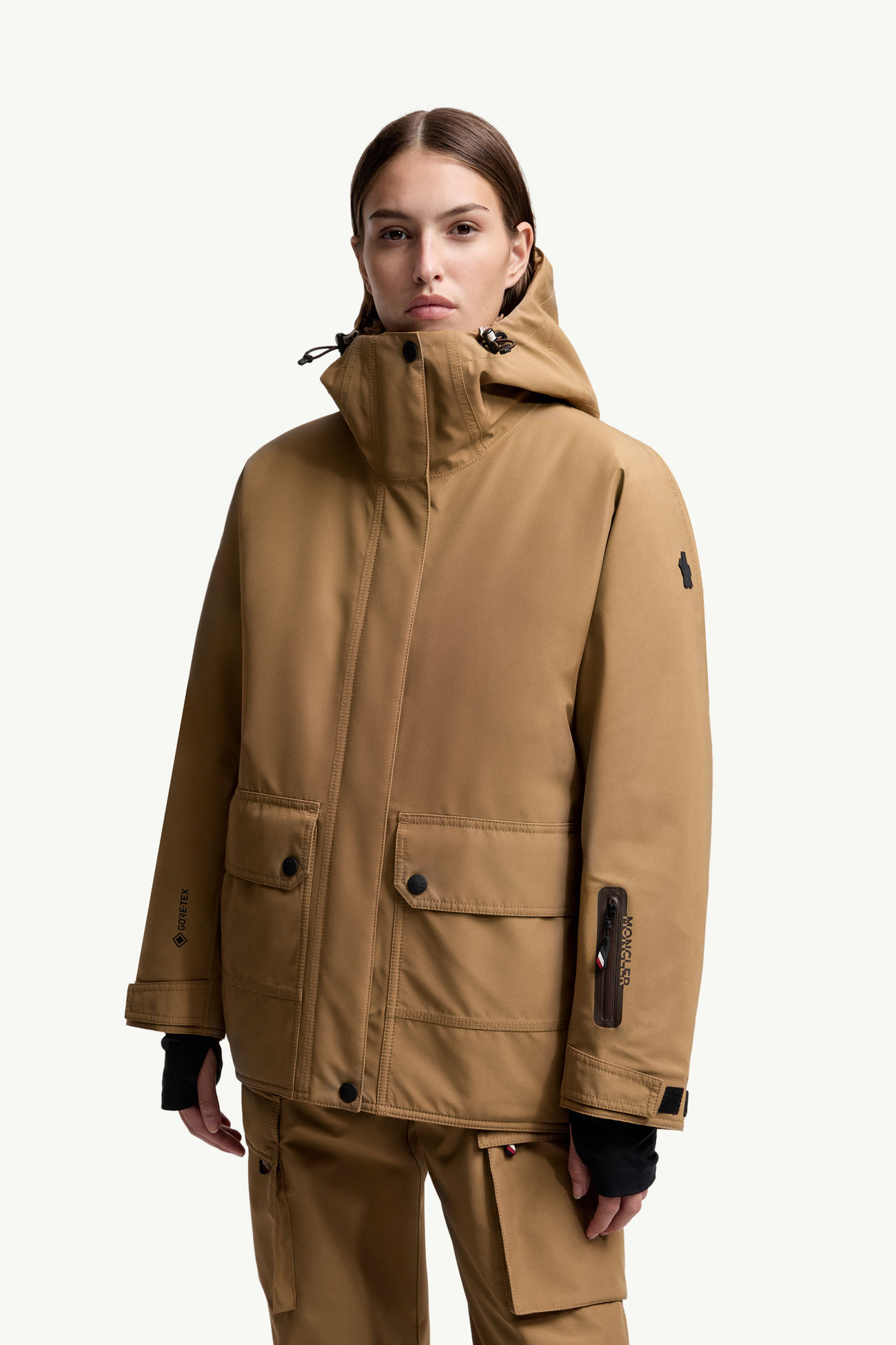 Bwindi Hooded GORE-TEX Ski Jacket Women Light Brown Moncler 3