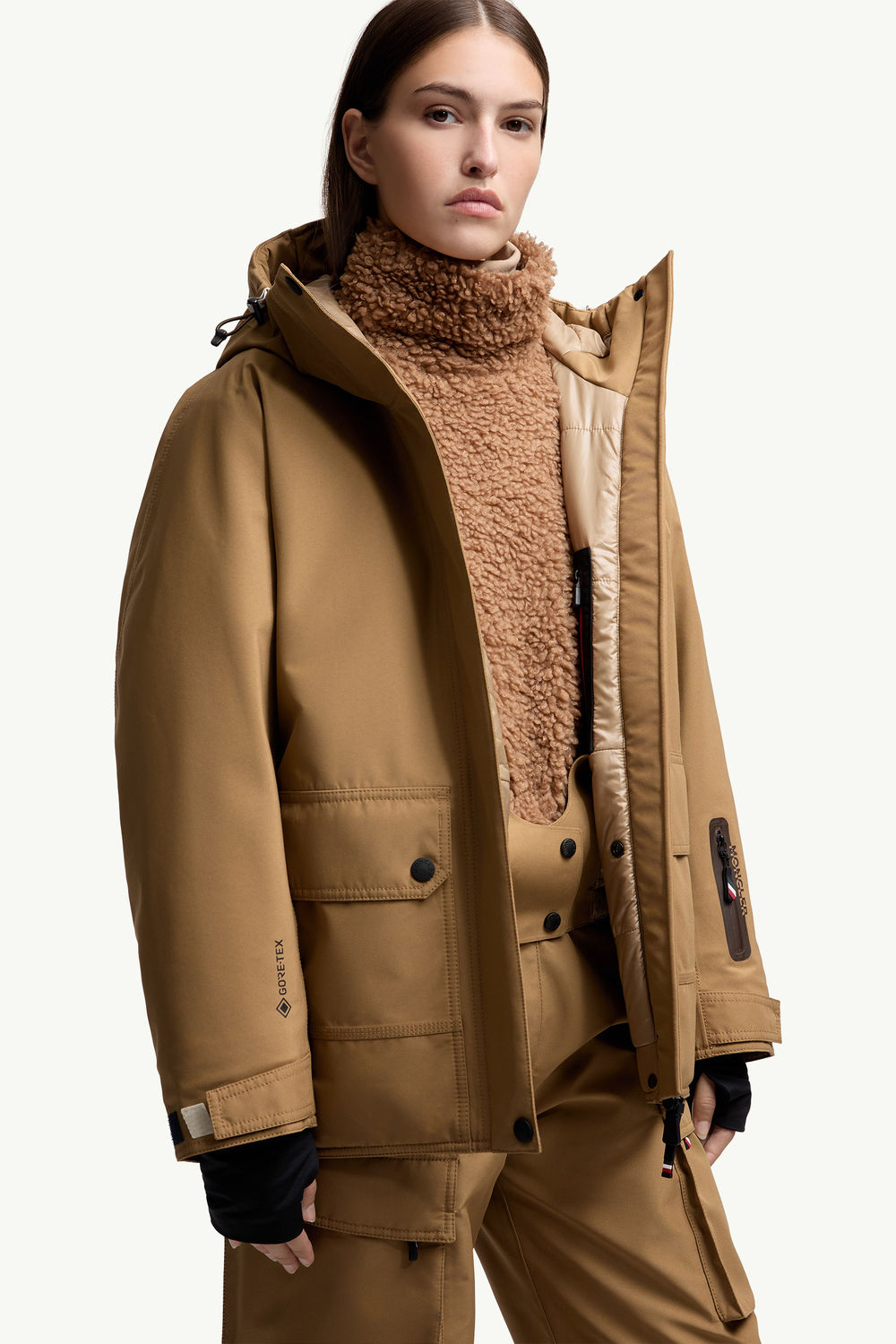 Bwindi GORE-TEX Laminate Hooded Down Ski Jacket Women Light Brown Moncler 5