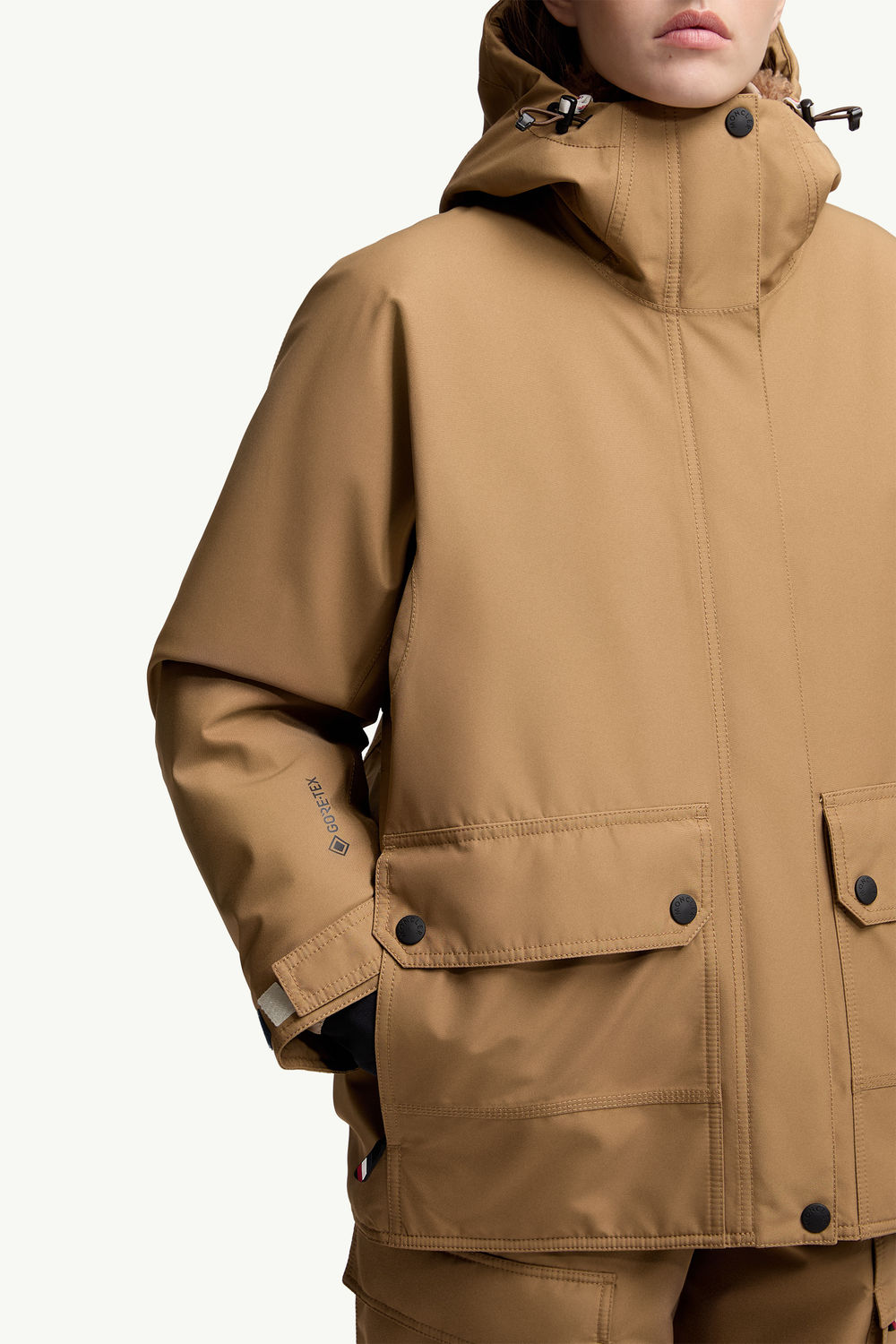 Bwindi GORE-TEX Laminate Hooded Down Ski Jacket Women Light Brown Moncler 6