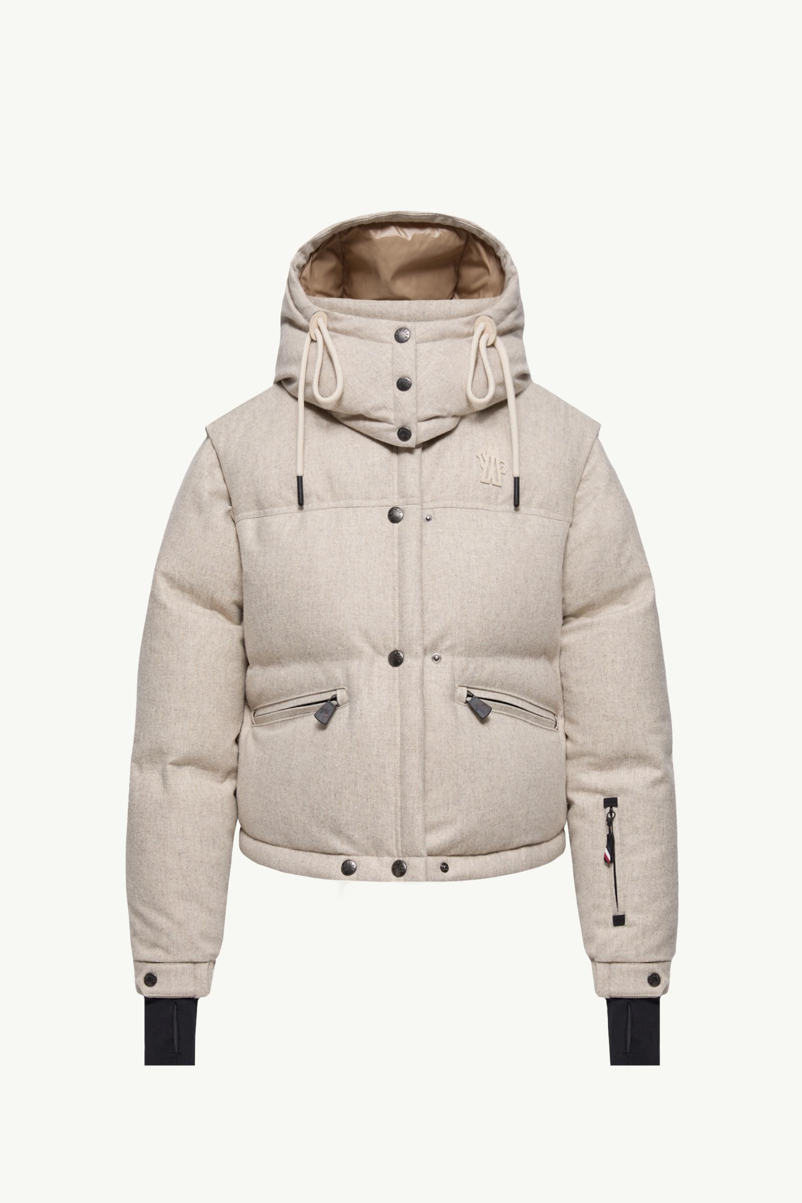 Doudoune de ski en laine Yintab à capuche Femmes Beige Moncler