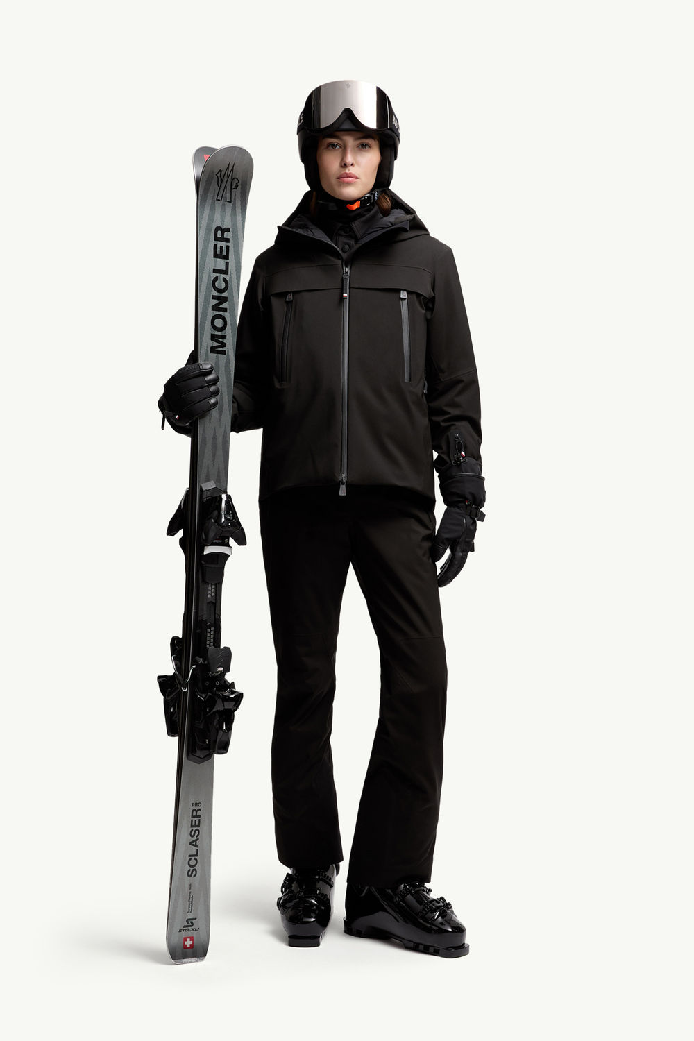 Chanavey Hooded Ski Jacket Women Black Moncler 0
