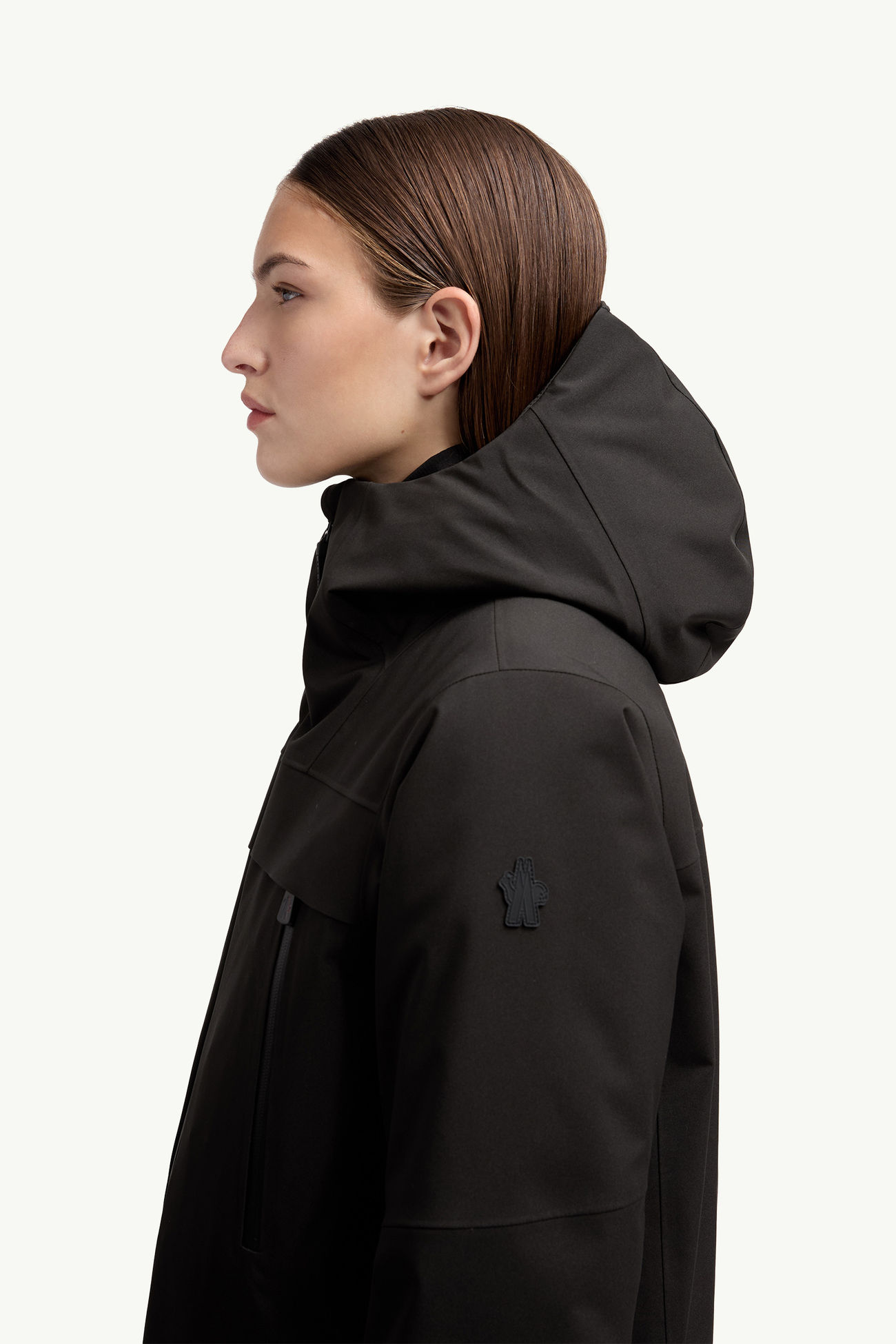 Chanavey Skijacke mit Kapuze Damen Schwarz Moncler 1