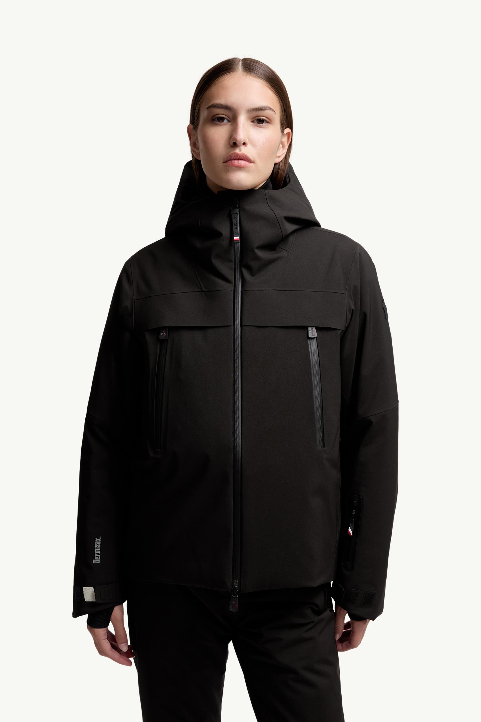 Black Chanavey Hooded Ski Jacket - Ski Jackets for Women | Moncler US