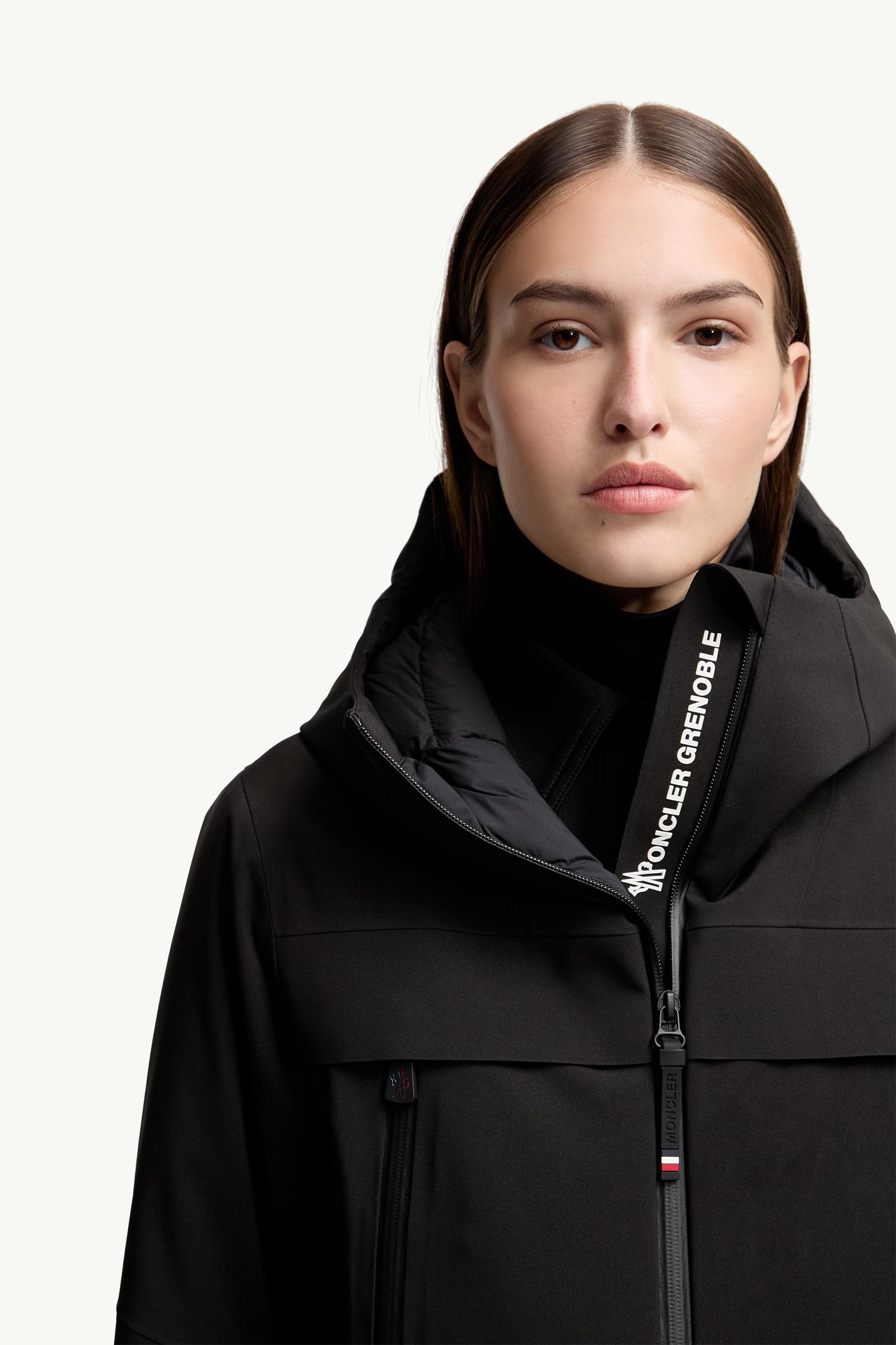 Black Chanavey Hooded Ski Jacket - Short Down Jackets for Women