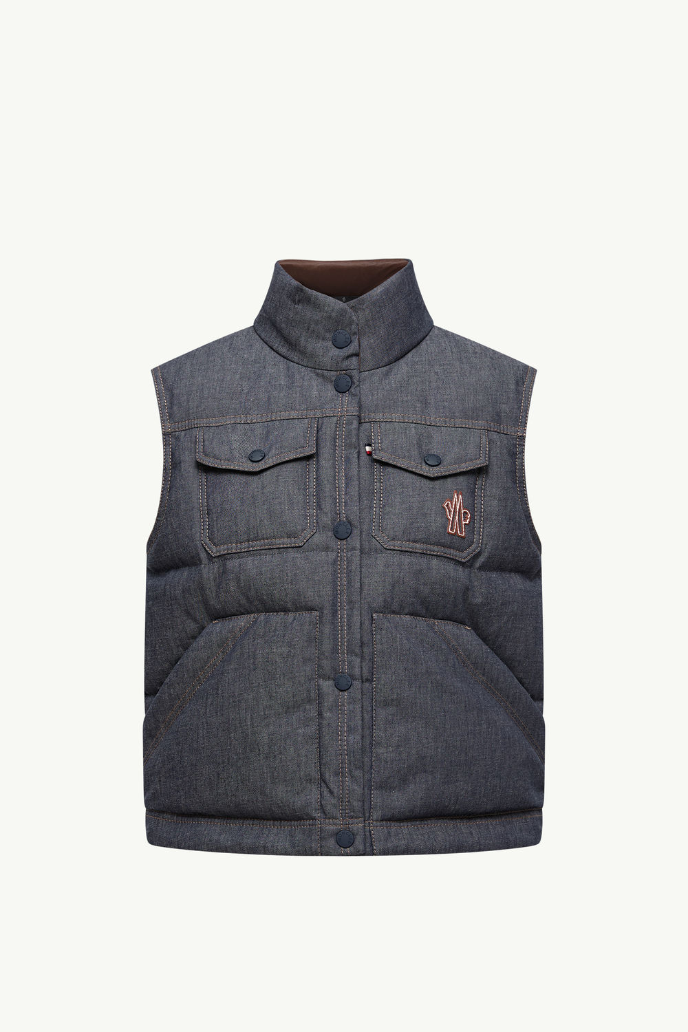 Knysna Daunenweste aus Denim Damen Dunkelgrau Moncler 2