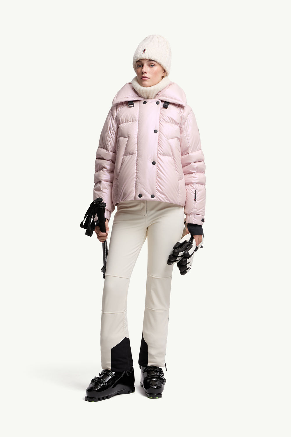 Jeita Down Ski Jacket Women Shiny Pink Moncler 0