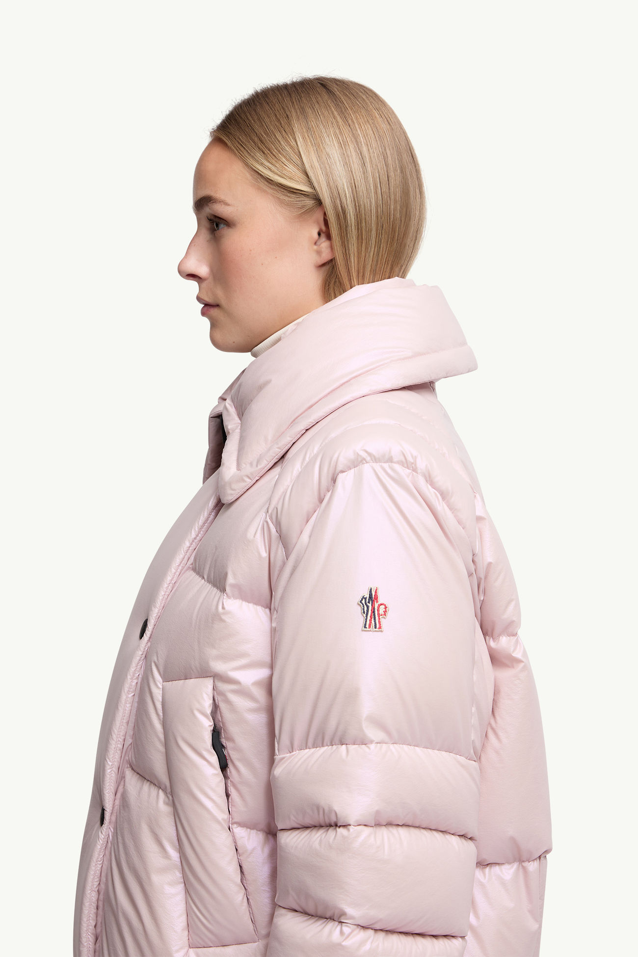 Jeita Insulated Ski Jacket Women Shiny Pink Moncler 1