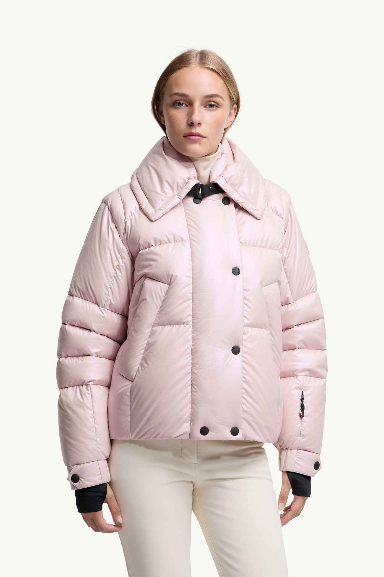 Jeita Down Ski Jacket Women Shiny Pink Moncler 3