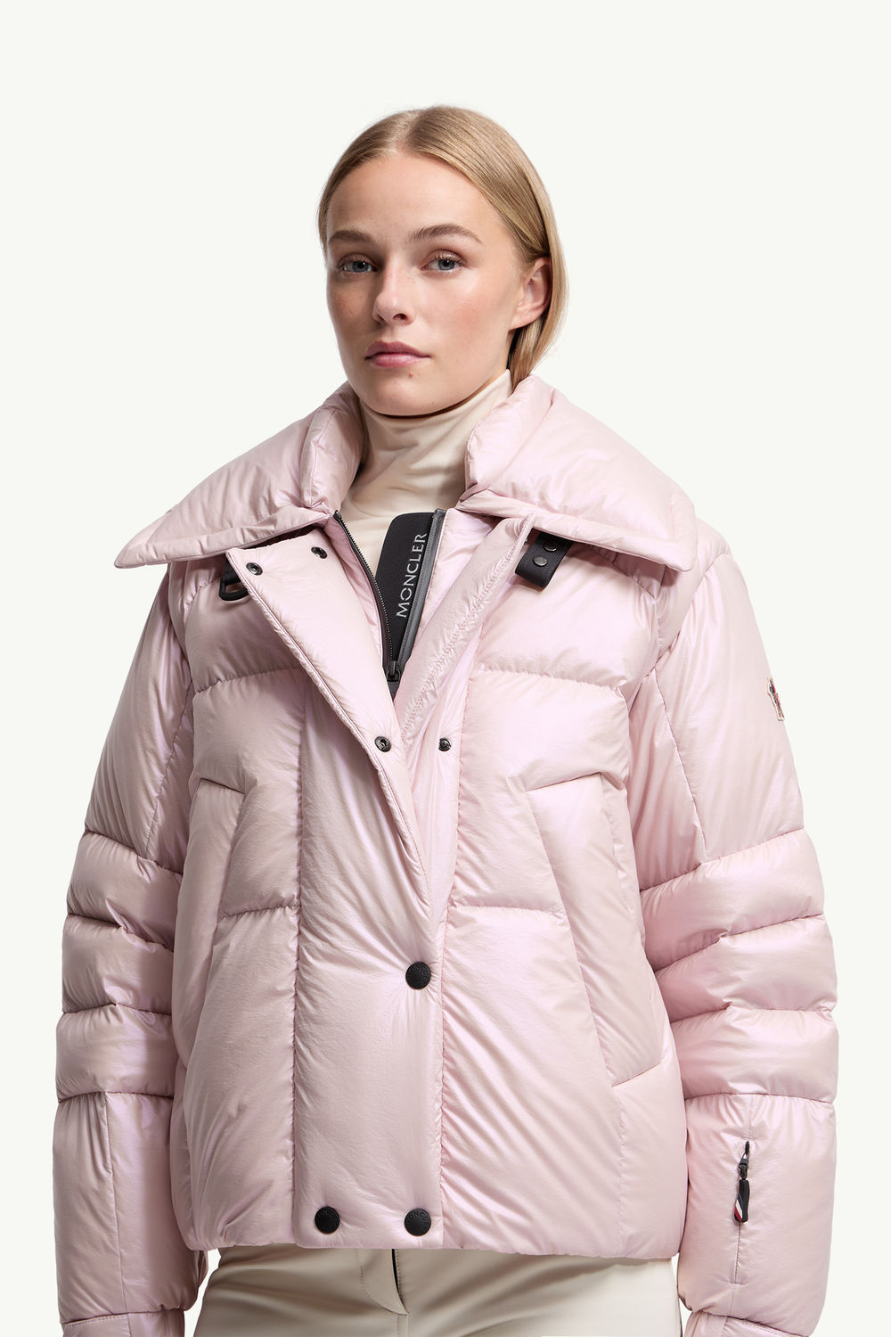 Jeita Down Ski Jacket Women Shiny Pink Moncler 5