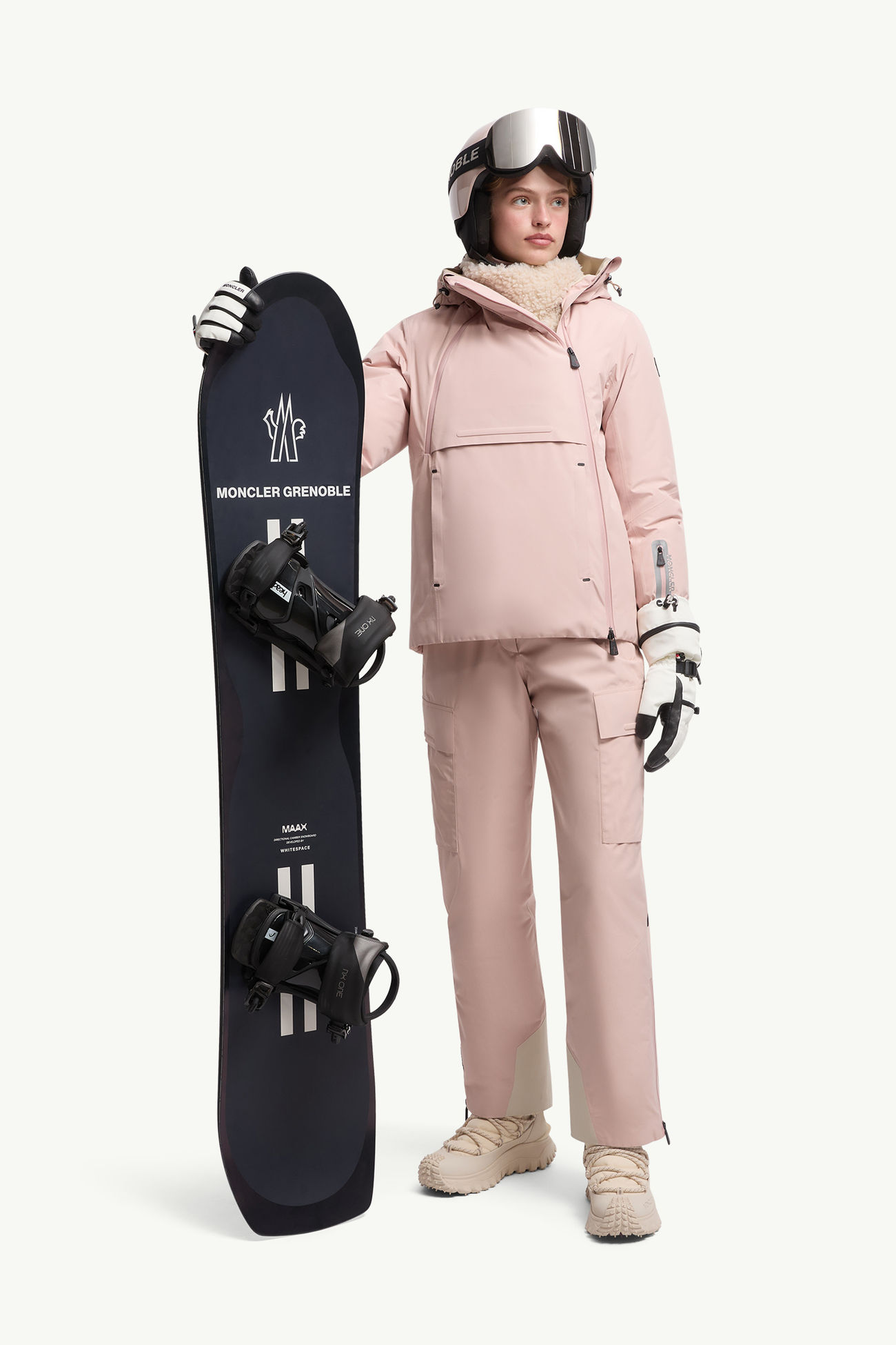 Ampay GORE-TEX gefütterte Skijacke mit Kapuze Damen Pink Moncler 0