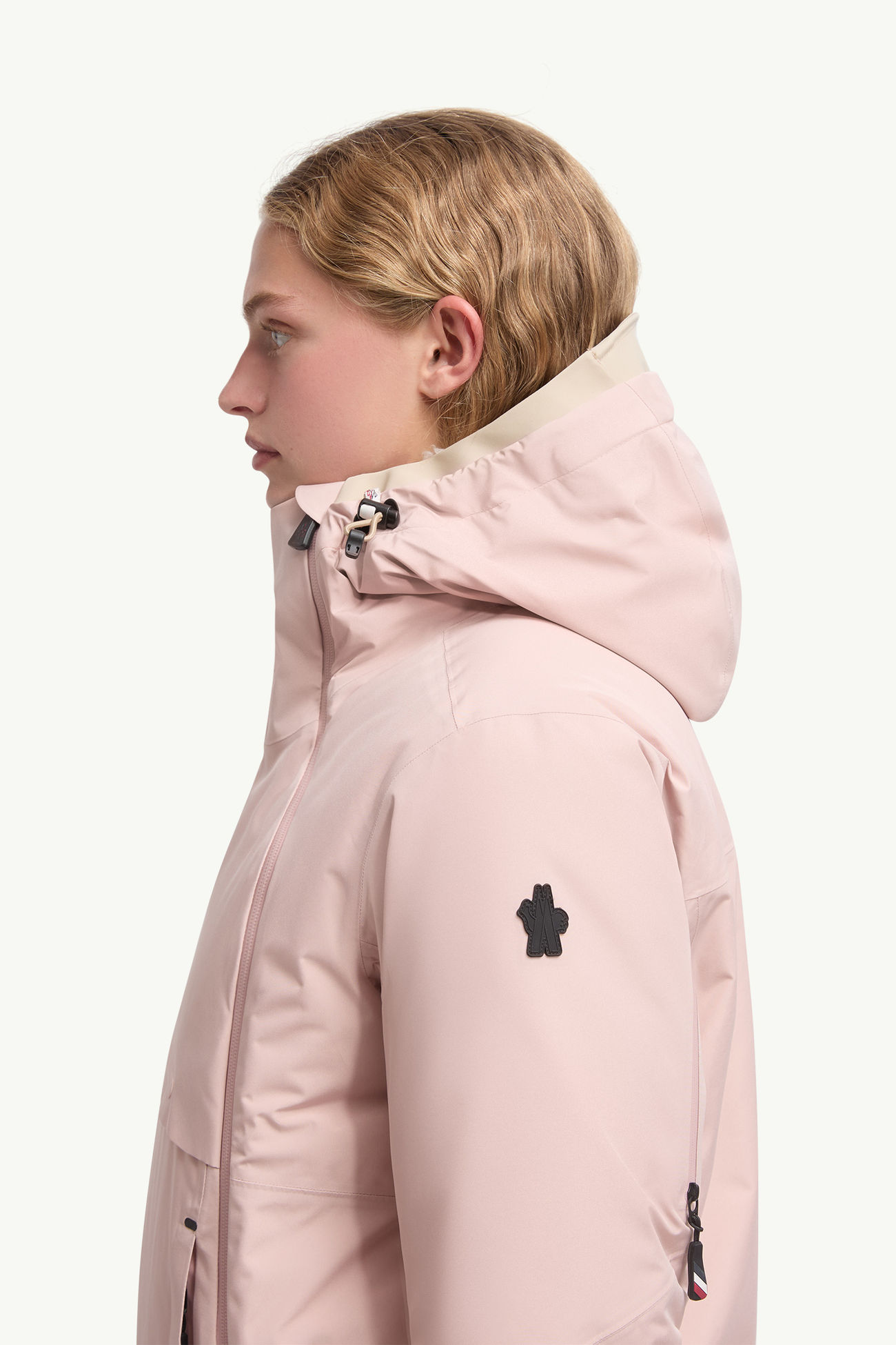 Ampay GORE-TEX Hooded Padded Ski Jacket Women Pink Moncler 1