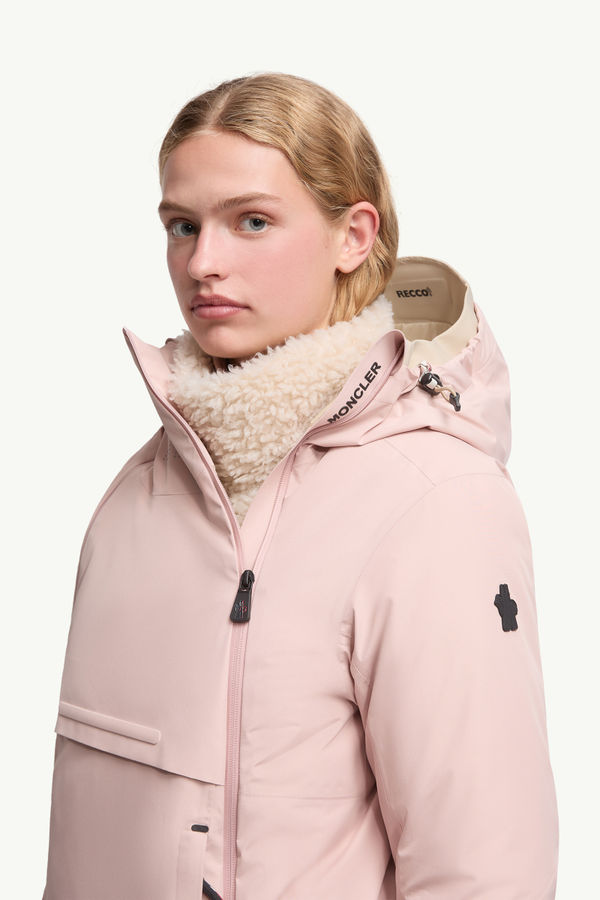 Ampay GORE-TEX Hooded Padded Ski Jacket Women Pink Moncler 6