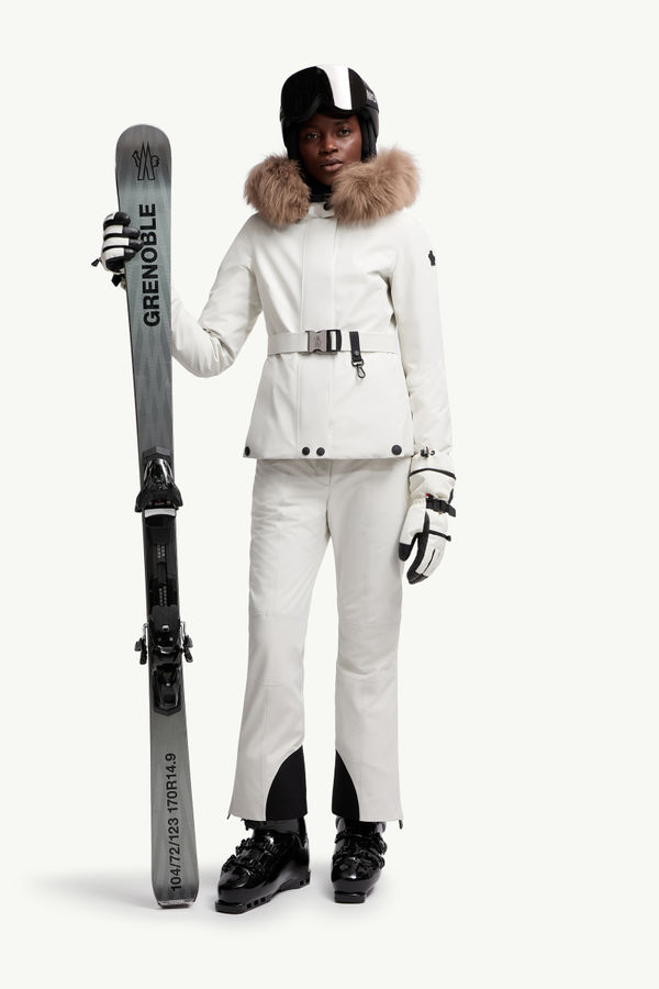 Laplance GORE-TEX Shearling-Trimmed Hooded Down Ski Jacket Women White Moncler 0