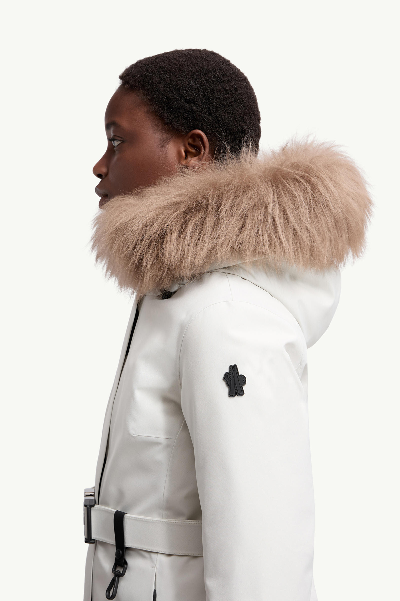 Laplance GORE-TEX Shearling-Trimmed Hooded Down Ski Jacket Women White Moncler 1