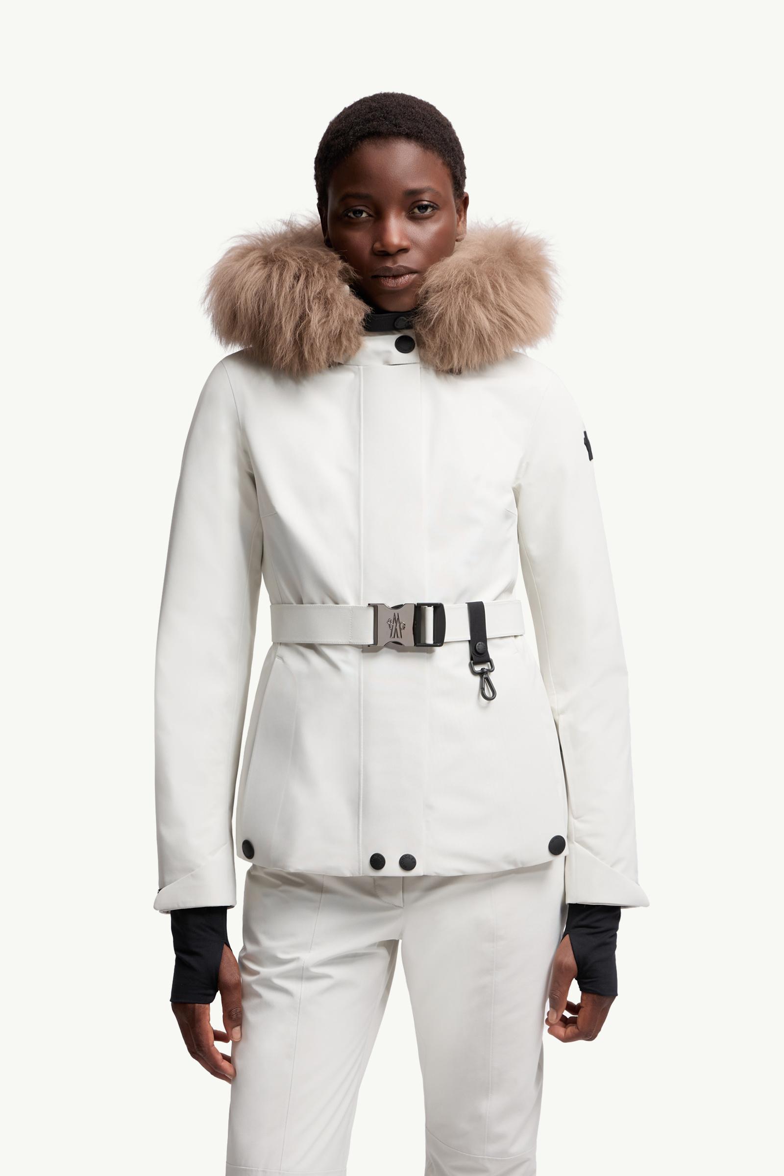 White Laplance GORE-TEX Shearling-Trimmed Hooded Down Ski Jacket