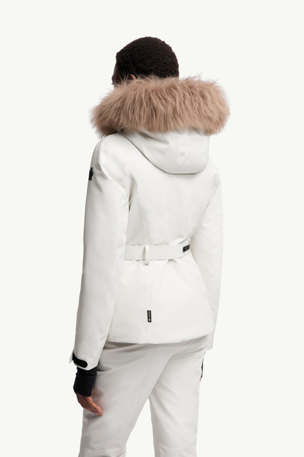 Laplance GORE-TEX Shearling-Trimmed Hooded Down Ski Jacket Women White Moncler 4