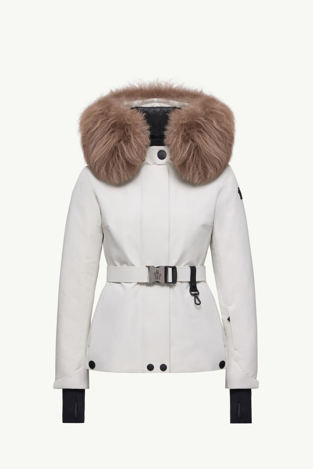 Laplance GORE-TEX Shearling-Trimmed Hooded Down Ski Jacket Women White Moncler 2