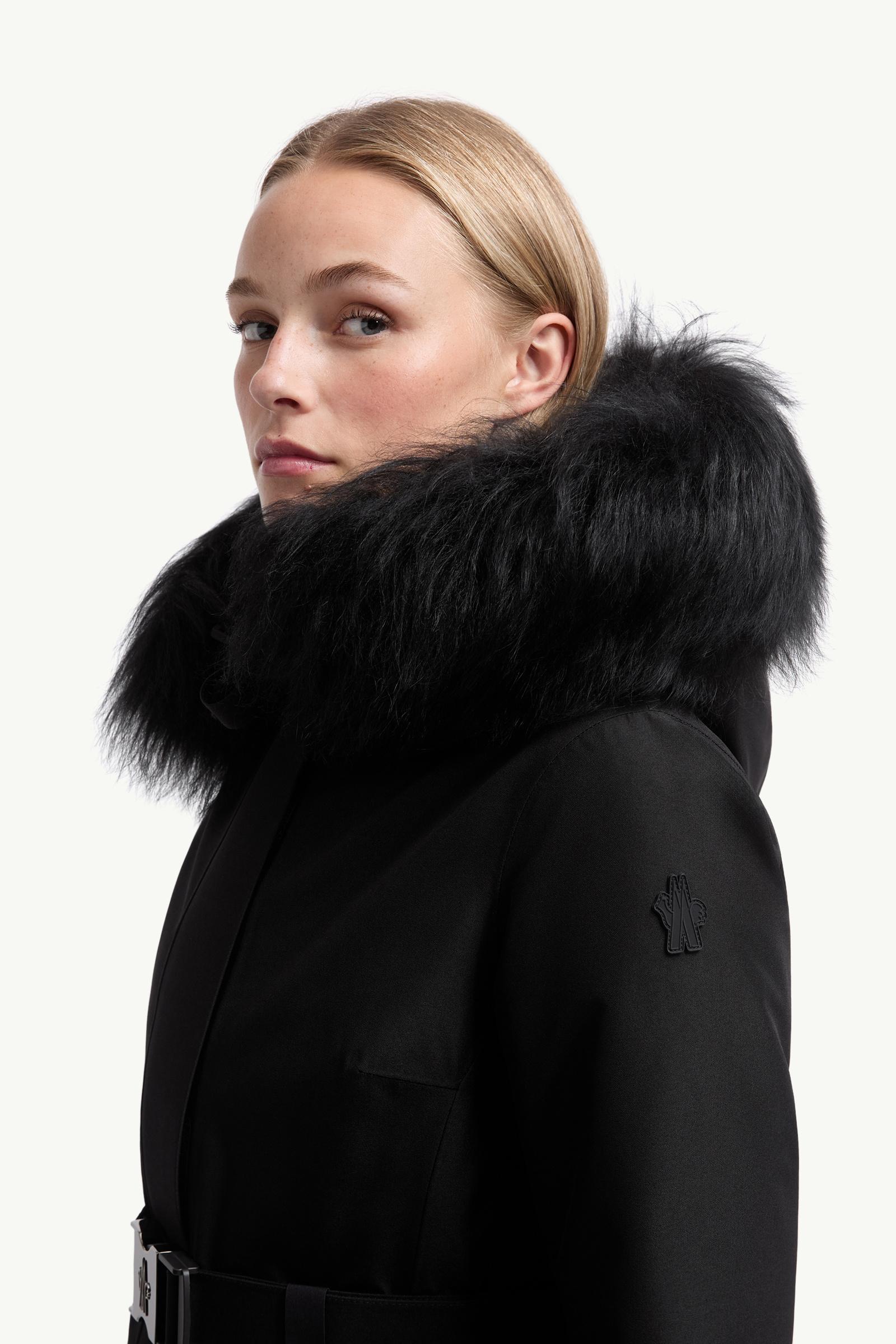 Laplance GORE-TEX Shearling-Trimmed Hooded Down Ski Jacket Women Black Moncler 1