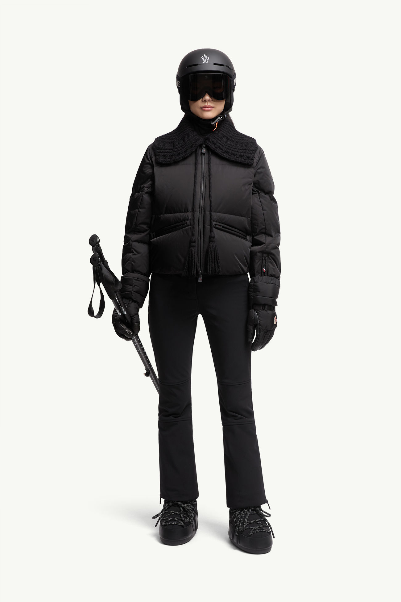 Furtschellas女士羊毛饰边羽绒夹克外套 女士 黑色 Moncler 0
