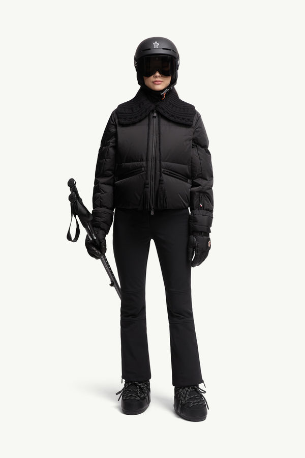 Furtschellas羊毛飾邊滑雪羽絨外套 女士 黑色 Moncler 0