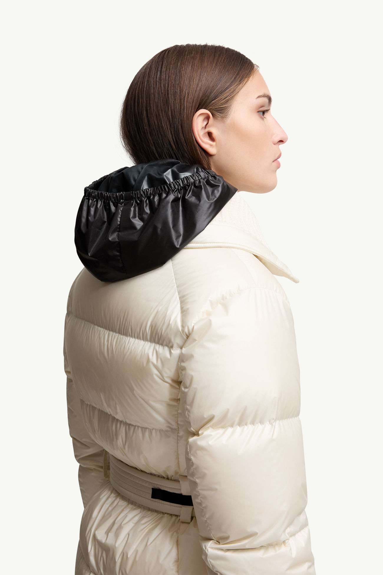 Giacca da Sci Imbottita Bataillouse con Cintura Donna Bianco Avorio Moncler 6