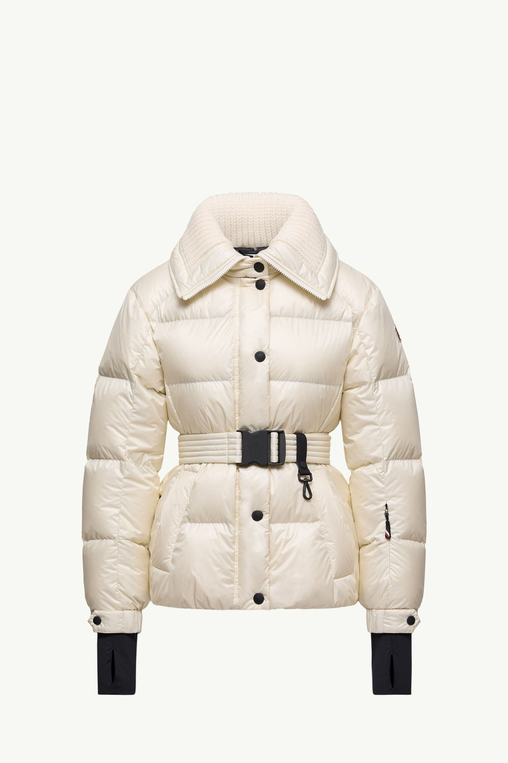 Bataillouse Belted Down Ski Jacket Women White Ivory Moncler 2