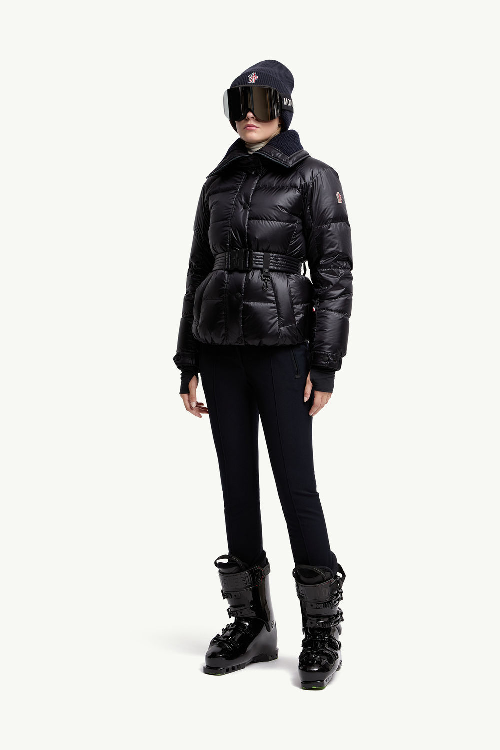 Bataillouse Belted Down Ski Jacket Women Dark Blue Moncler 0