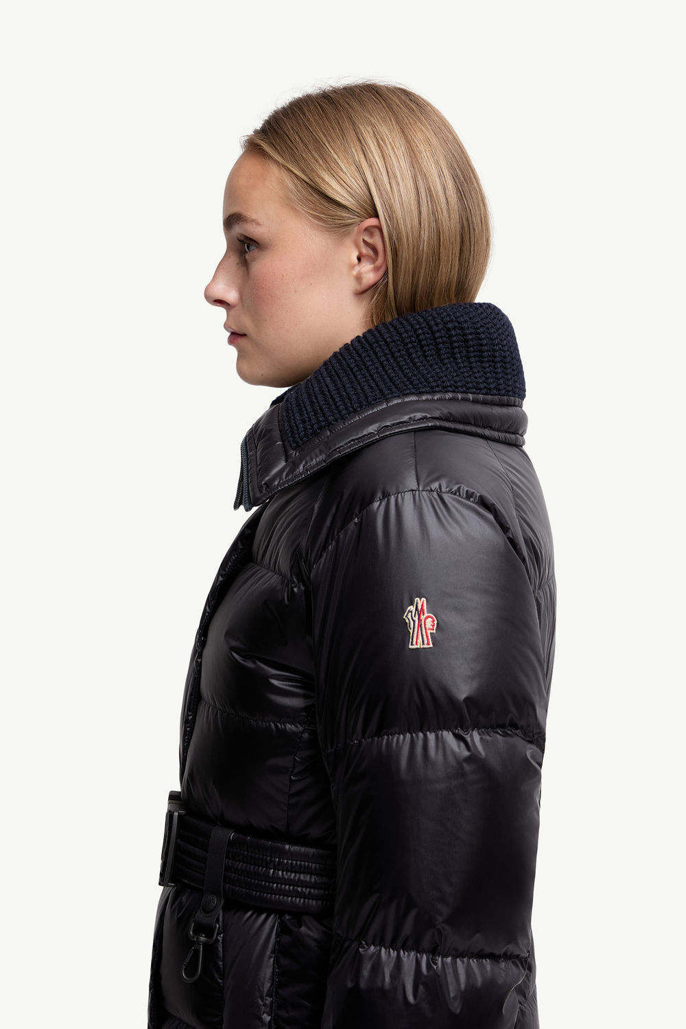Bataillouse Belted Down Ski Jacket Women Dark Blue Moncler 1