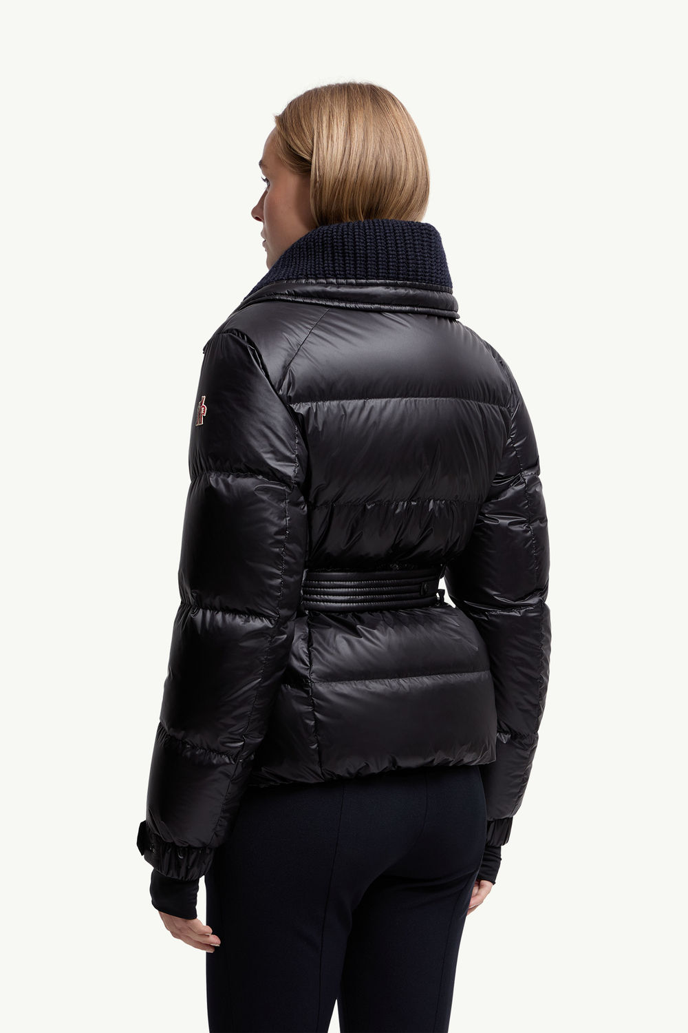 Bataillouse Belted Down Ski Jacket Women Dark Blue Moncler 4