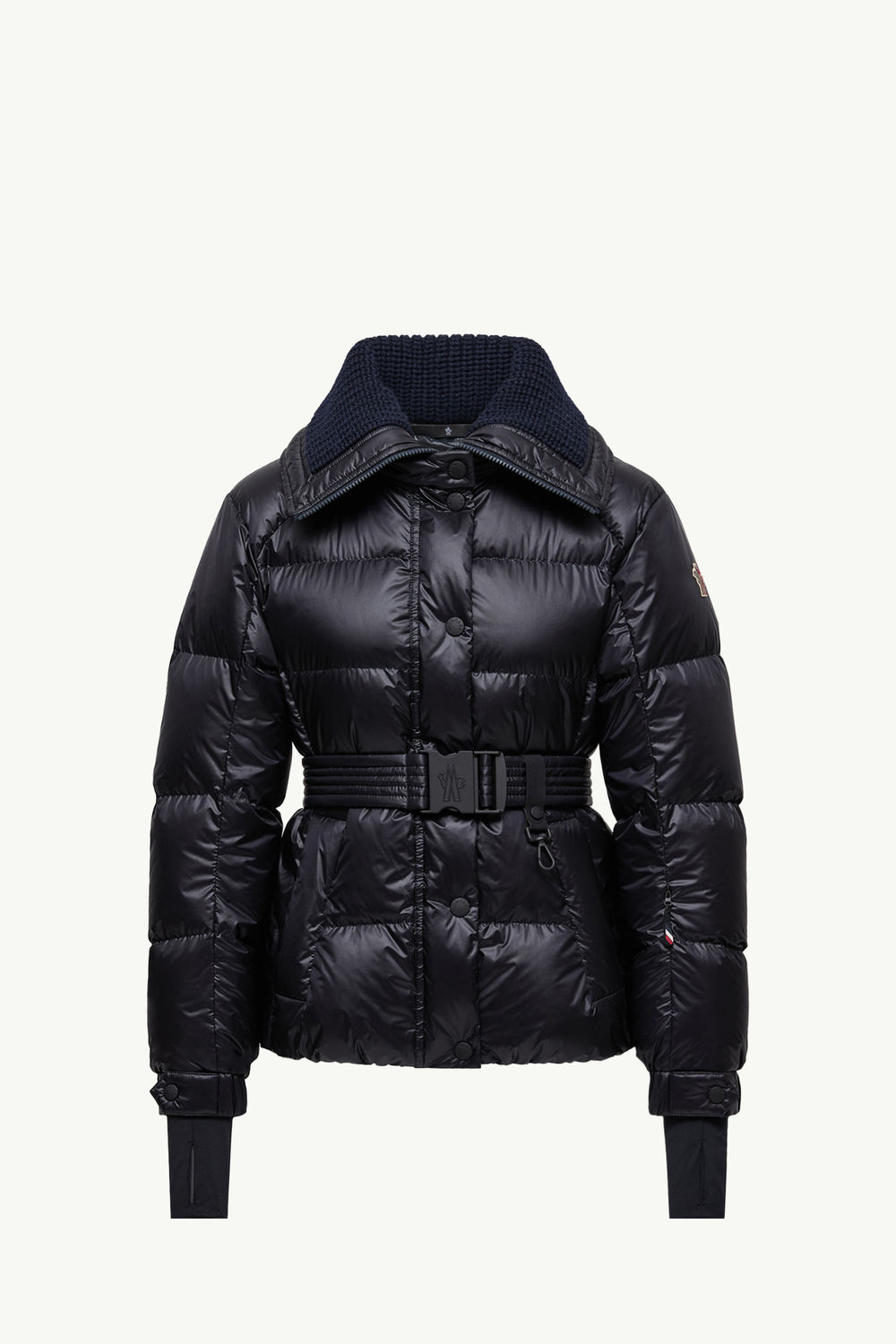 Bataillouse Belted Down Ski Jacket Women Dark Blue Moncler 2