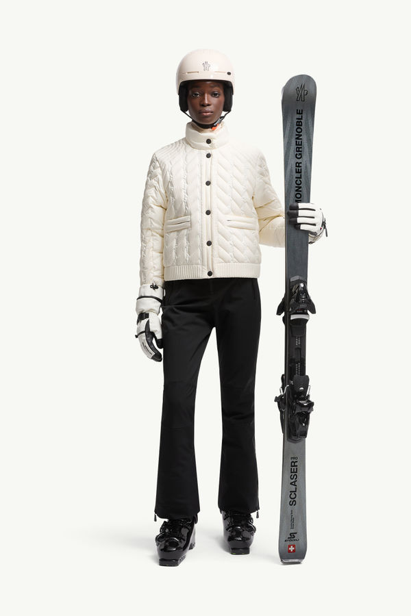 Anaga Insulated Ski Jacket Women White Ivory Moncler 0