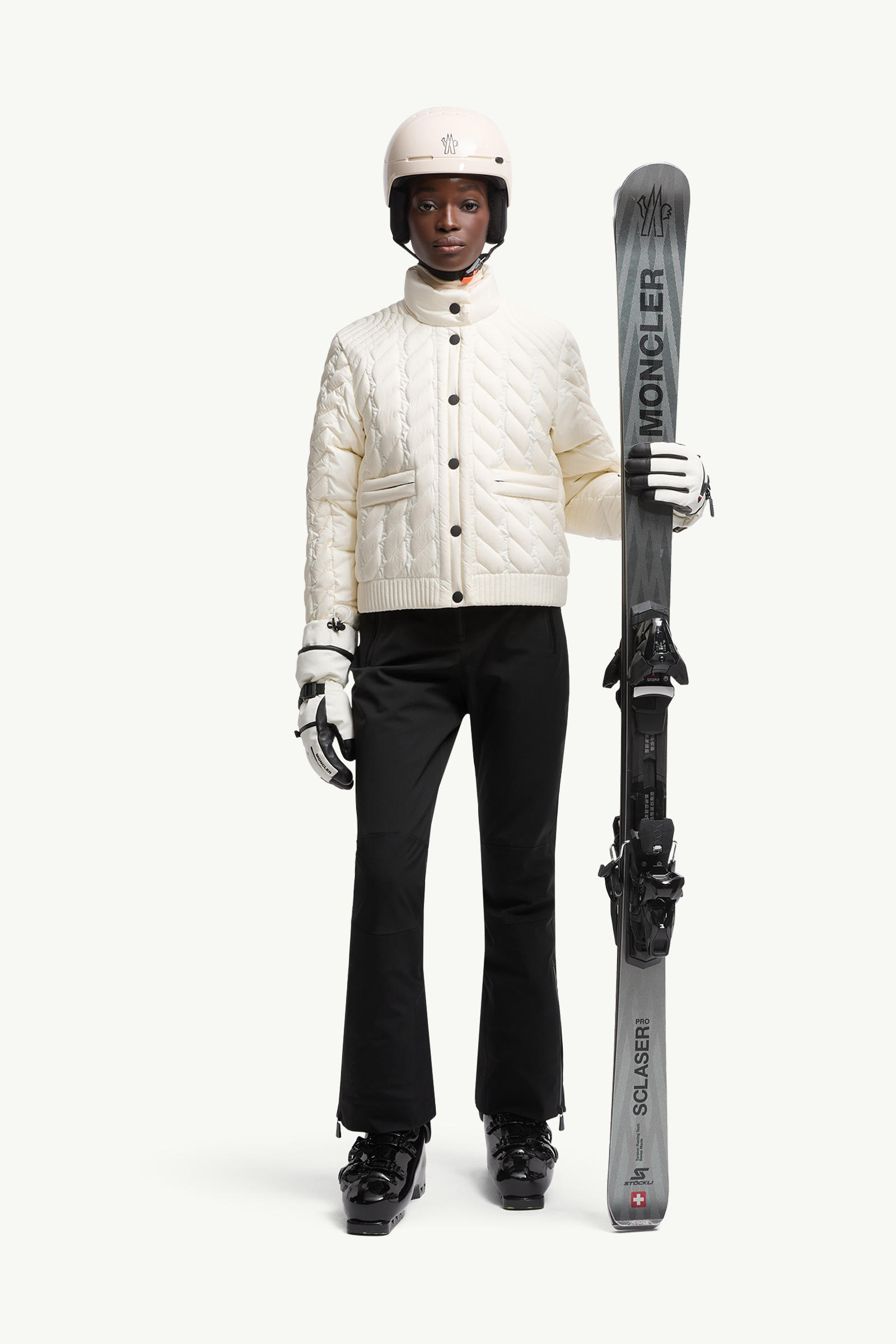 Anaga滑雪羽絨外套 女士 象牙白色 Moncler 0
