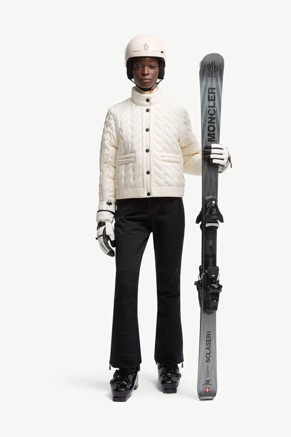 Giacca da Sci Imbottita Anaga Donna Bianco Avorio Moncler 0