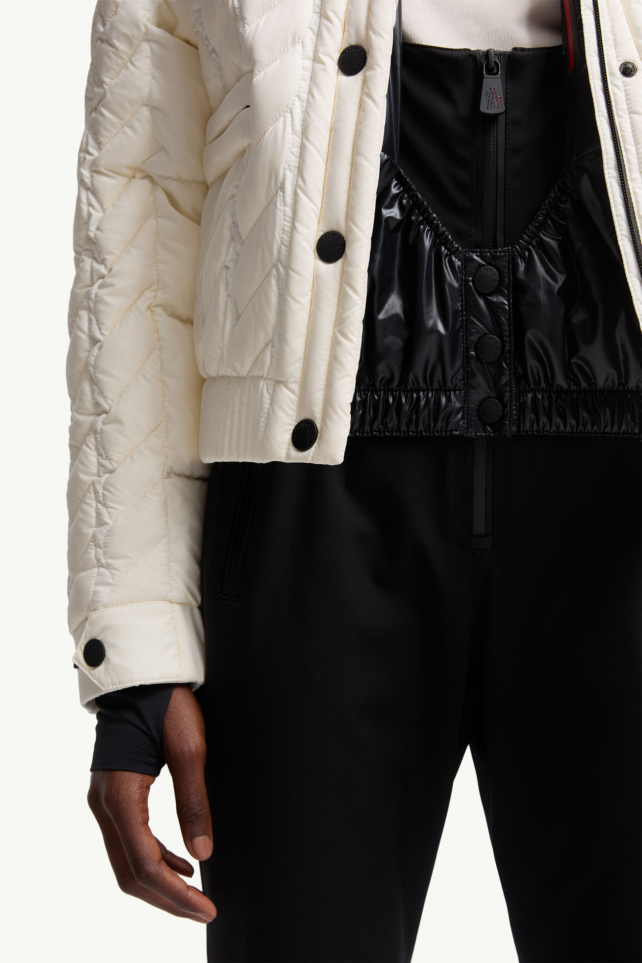 Giacca da Sci Imbottita Anaga Donna Bianco Avorio Moncler 6