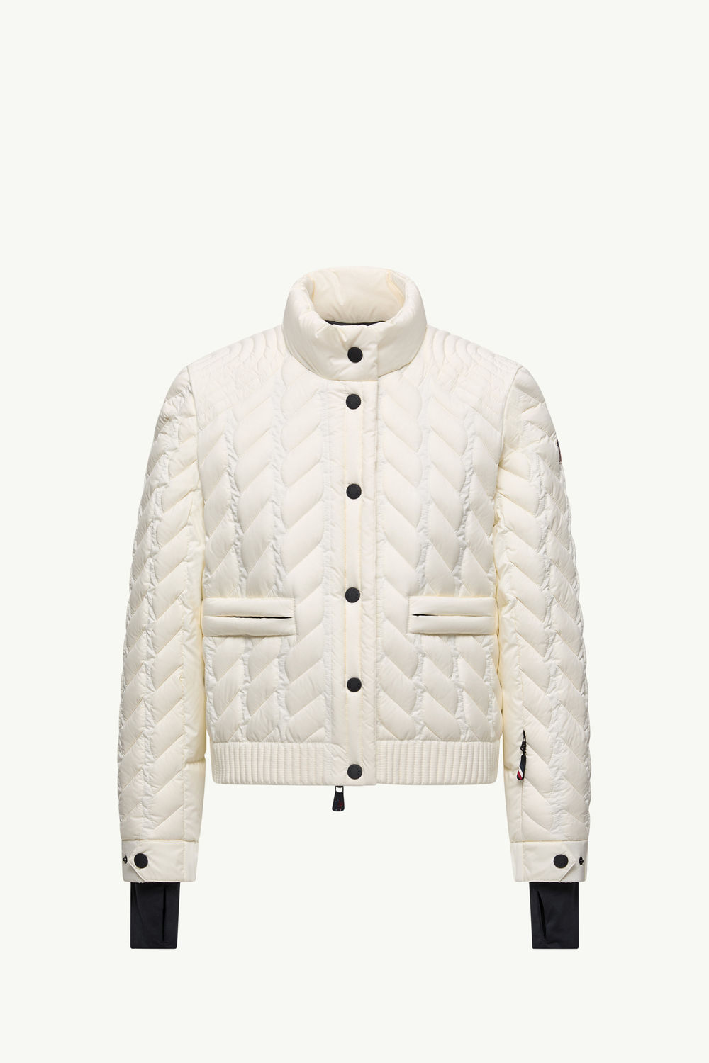 Anaga Down Ski Jacket Women White Ivory Moncler 2