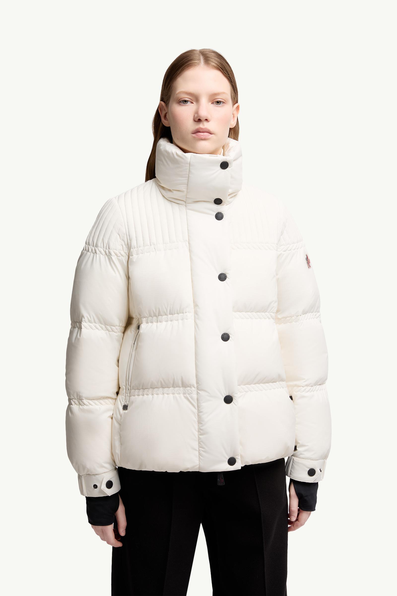 White Anglin Down Ski Jacket - Short Down Jackets for Women