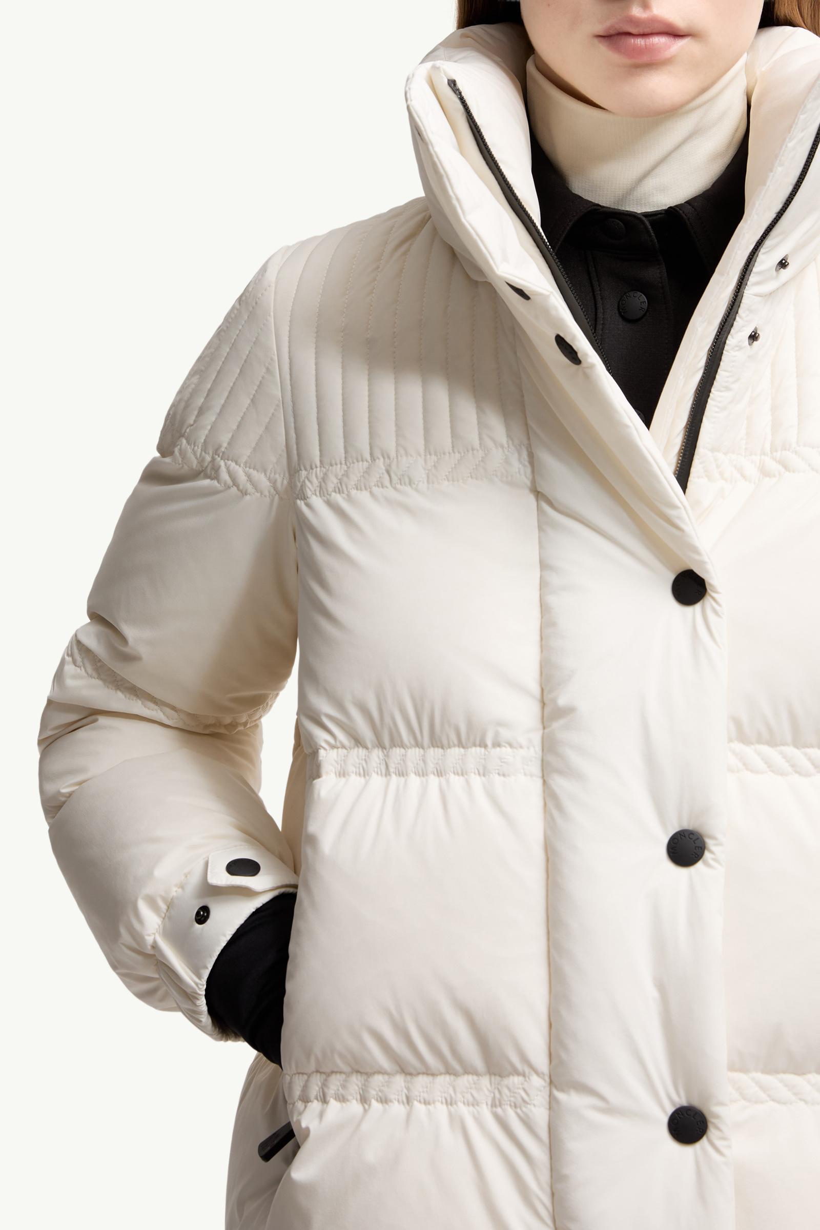 White Anglin Down Ski Jacket - Short Down Jackets for Women