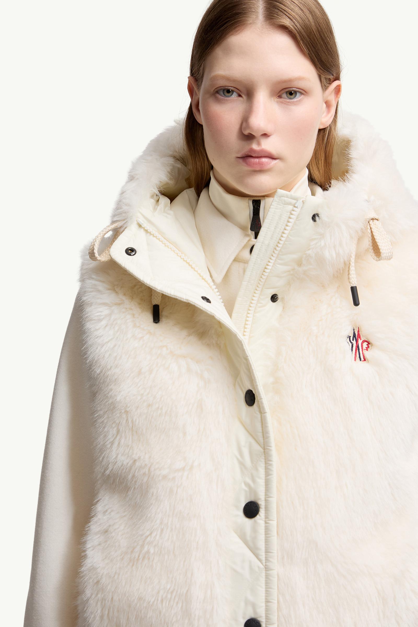 White Arve Hooded Teddy Down Vest - Vests for Women | Moncler US
