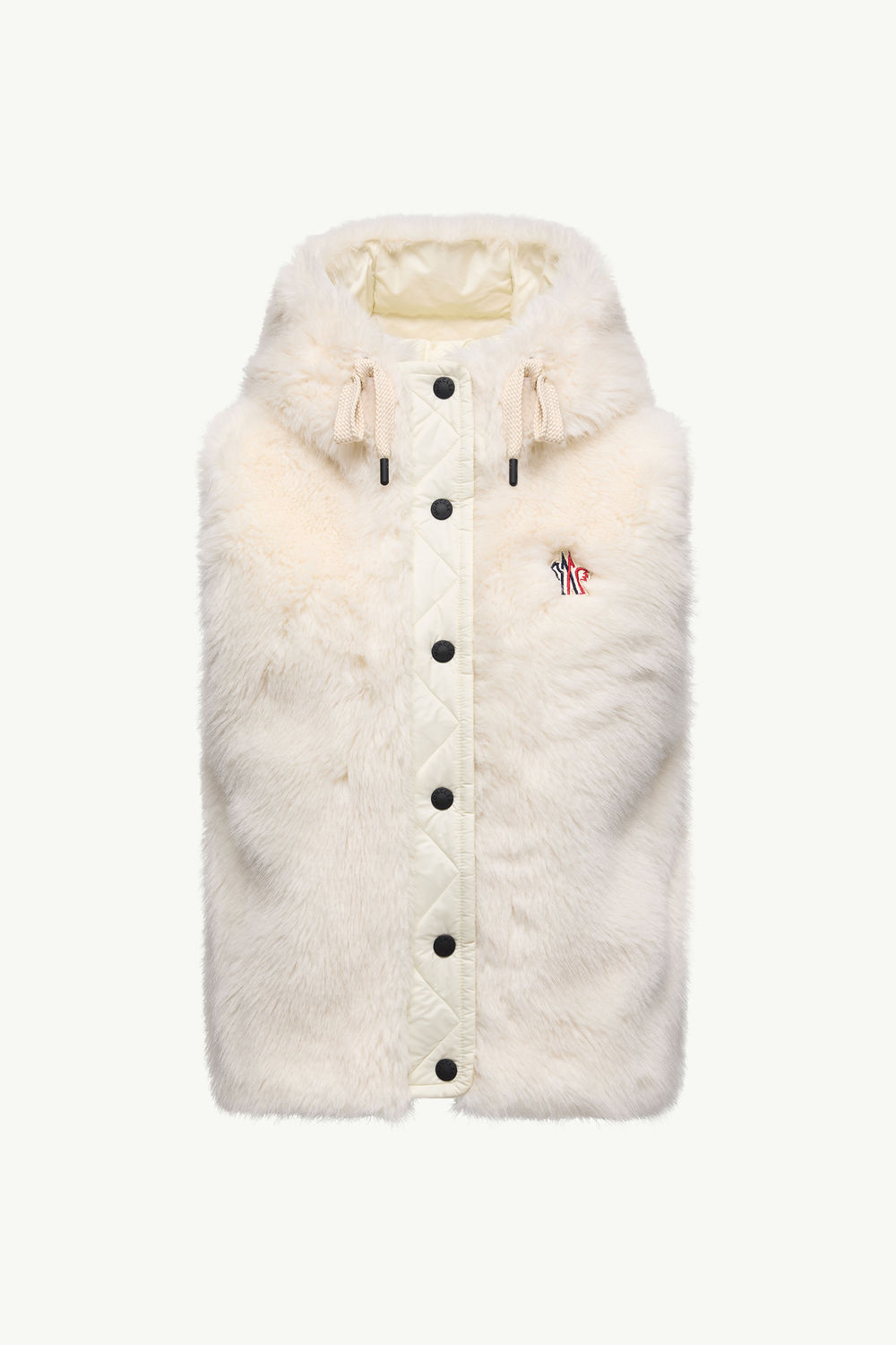 Arve Hooded Teddy Down Gilet Women White Moncler 2